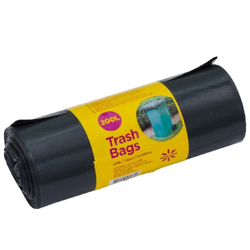 Prügikott 200l 10tk/rl must pilt