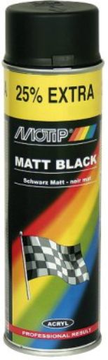 Aerosoolvärv Motip matt must 500ml pilt