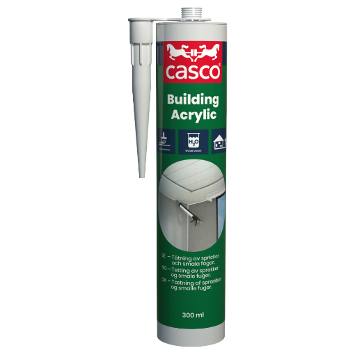 Akrüülhermeetik Casco Akryl Byg 300ml valge pilt