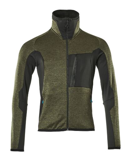 Fliis Mascot Advanced lukk kõrge krae roheline/must 4XL pilt