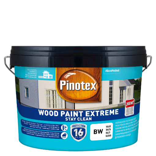 Puitfassaadivärv Pinotex Wood Paint Extreme valge BW 2,5l pilt