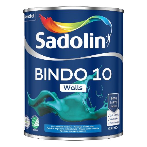 Seinavärv Sadolin Bindo 10 valge BW 0,9l pilt