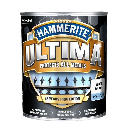 Metallivärv Hammerite Ultima Smooth white 0,7l pilt