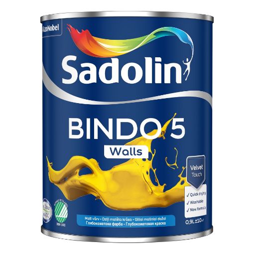 Seinavärv Sadolin Bindo 5 valge BW 0,9l pilt