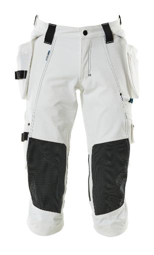 Püksid Mascot Advanced 3/4 kevlar põlv stretch valge C54 pilt