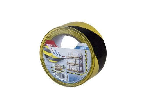 Markeerimisteip kollane-must PVC 30m pilt