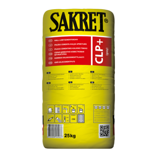 Lubitsementpritskrohv fiibrita Sakret Clp+ 25kg valge pilt