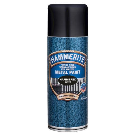 Metallivärv Hammerite Hammered black 0,4l aerosool pilt
