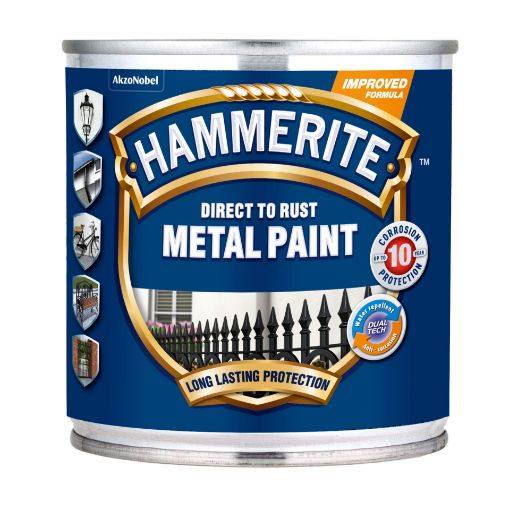 Metallivärv Hammerite Smooth white 0,25l pilt