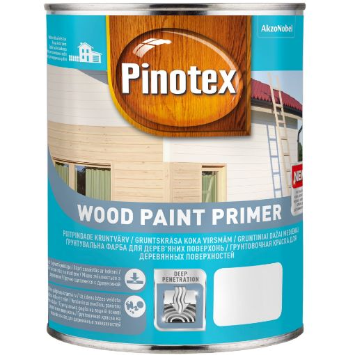 Kruntvärv Pinotex Wood Paint Primer valge 2,5l pilt