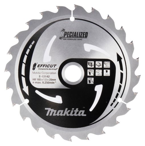 Saeketas Makita 165x20x1,50mm T24 (Komposiit) pilt