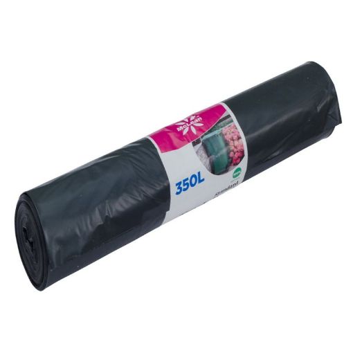 Prügikott 350l 5tk/rl must pilt