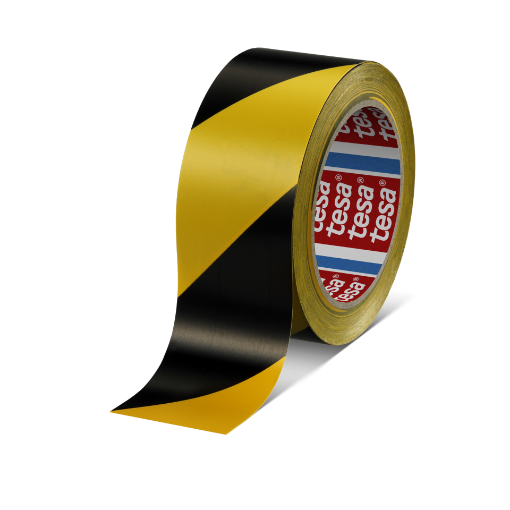 Ohuteip Tesa 50mmx33m kollane/must pilt
