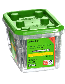 Kuva Nurgakruvi Essve 5,0x40 Corrseal C4 250tk andmed Nurgakruvi Essve 5,0x40 Corrseal C4 250tk pilt