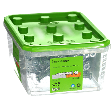 Kuva Betoonikruvi Essve 7,5x92 tsink C1 100tk andmed Betoonikruvi Essve 7,5x92 tsink C1 100tk pilt
