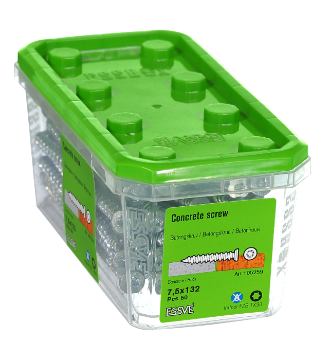 Kuva Betoonikruvi Essve peitpea 7,5x132 tsink C1 50tk andmed Betoonikruvi Essve peitpea 7,5x132 tsink C1 50tk pilt