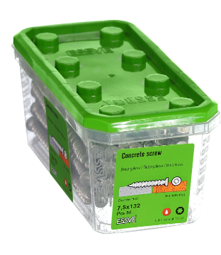 Kuva Betoonikruvi Essve peitpea 7,5x132 Corrseal C4 50tk andmed Betoonikruvi Essve peitpea 7,5x132 Corrseal C4 50tk pilt