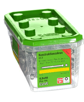 Kuva Puidukruvi Essve 6,5x90 Corrseal C4 ET-T 100tk andmed Puidukruvi Essve 6,5x90 Corrseal C4 ET-T 100tk pilt