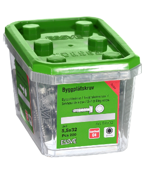 Kuva Plekikruvi Essve 5,5x32 Corrseal C4 200tk andmed Plekikruvi Essve 5,5x32 Corrseal C4 200tk pilt