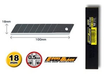 Kuva Noaterad murtavad Olfa LBB-10B black 18mm andmed Noaterad murtavad Olfa LBB-10B black 18mm pilt
