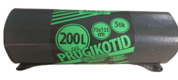 Kuva Prügikott Extra 200l 5tk/rl roheline andmed Prügikott Extra 200l 5tk/rl roheline pilt