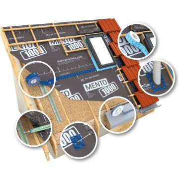 Kuva Katuse aluskate Pro Clima Solitex Mento 1000 1,5x50m andmed Katuse aluskate Pro Clima Solitex Mento 1000 1,5x50m pilt