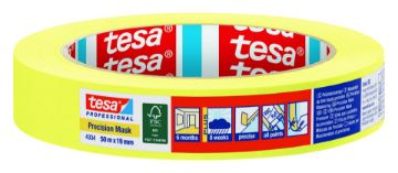 Kuva Maalriteip Tesa Precision 19mmx50m kollane andmed Maalriteip Tesa Precision 19mmx50m kollane pilt