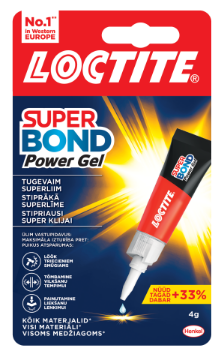 Kuva Kiirliim Loctite SuperBond Power Gel 4g andmed Kiirliim Loctite SuperBond Power Gel 4g pilt