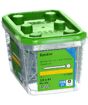 Kuva Kipsikruvi Essve puidule 3,9x41 tsink C1 250tk andmed Kipsikruvi Essve puidule 3,9x41 tsink C1 250tk pilt