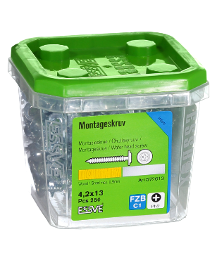 Kuva Montaažikruvi Essve terav 4,2x13 tsink C1 250tk andmed Montaažikruvi Essve terav 4,2x13 tsink C1 250tk pilt