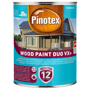 Kuva Puitfassaadivärv Pinotex Wood Paint Duo VX+ värvitu BC 0,94l andmed Puitfassaadivärv Pinotex Wood Paint Duo VX+ värvitu BC 0,94l pilt
