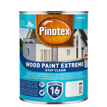 Kuva Puitfassaadivärv Pinotex Wood Paint Extreme valge BW 1l andmed Puitfassaadivärv Pinotex Wood Paint Extreme valge BW 1l pilt