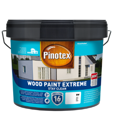 Kuva Puitfassaadivärv Pinotex Wood Paint Extreme valge BW 10l andmed Puitfassaadivärv Pinotex Wood Paint Extreme valge BW 10l pilt