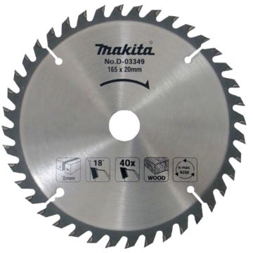 Kuva Saeketas Makita 165x20x2,00mm T40 (Puit) D-03349 andmed Saeketas Makita 165x20x2,00mm T40 (Puit) D-03349 pilt