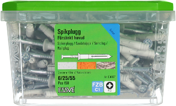 Kuva Naeltüübel Essve 6x25x55 150tk andmed Naeltüübel Essve 6x25x55 150tk pilt