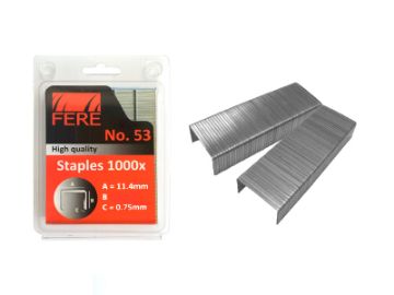 Kuva Klambrid no 53 1000tk 8mm andmed Klambrid no 53 1000tk 8mm pilt