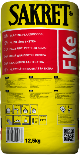 Plaatimissegu elastne Sakret FKE 25kg pilt