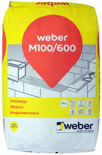 Müürisegu Weber M100/600 25kg pilt