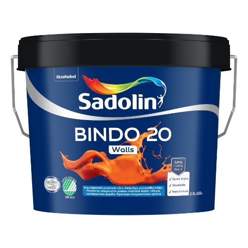 Seinavärv Sadolin Bindo 20 valge BW 2,5l pilt