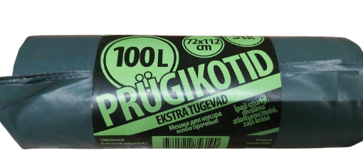 Prügikott Extra 100l 5tk/rl roheline/sinine pilt