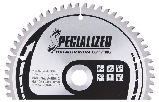 Saeketas Makita 190x20x2,00mm T60 (Alumiinium) B-09612 pilt