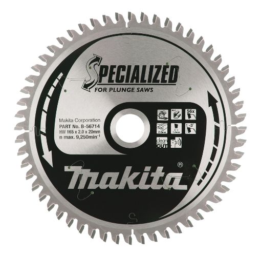 Saeketas Makita 165x20x2,00mm T56 (Alumiinium) B-56714 pilt
