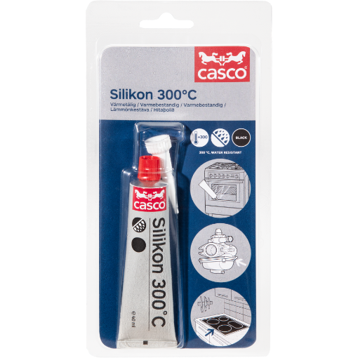 Liimhermeetik Casco Silikon 300°C 40ml must pilt