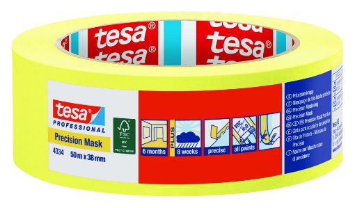 Maalriteip Tesa Precision 38mmx50m kollane pilt