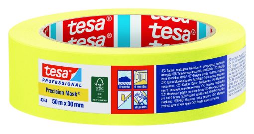 Maalriteip Tesa Precision 30mmx50m kollane pilt
