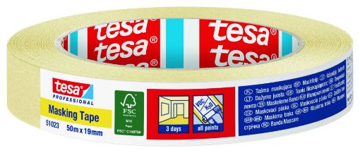 Maalriteip Tesa 19mmx50m 50°C pilt