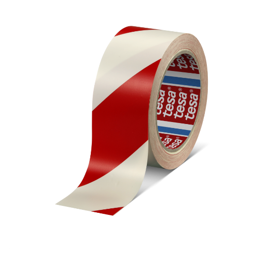 Ohuteip Tesa 50mmx33m punane/valge pilt