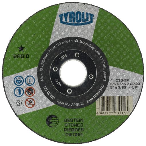 Lõikeketas Tyrolit 125x2,5x22,2, kivi pilt