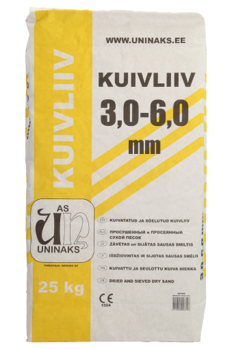 Kuiv liiv Uninaks 3,0-6,0mm 25kg pilt