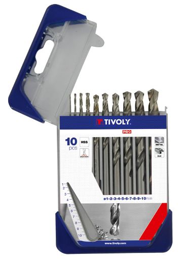 Metallipuuride komplekt Clipster HSS Pro 10 osa ø1-10mm pilt